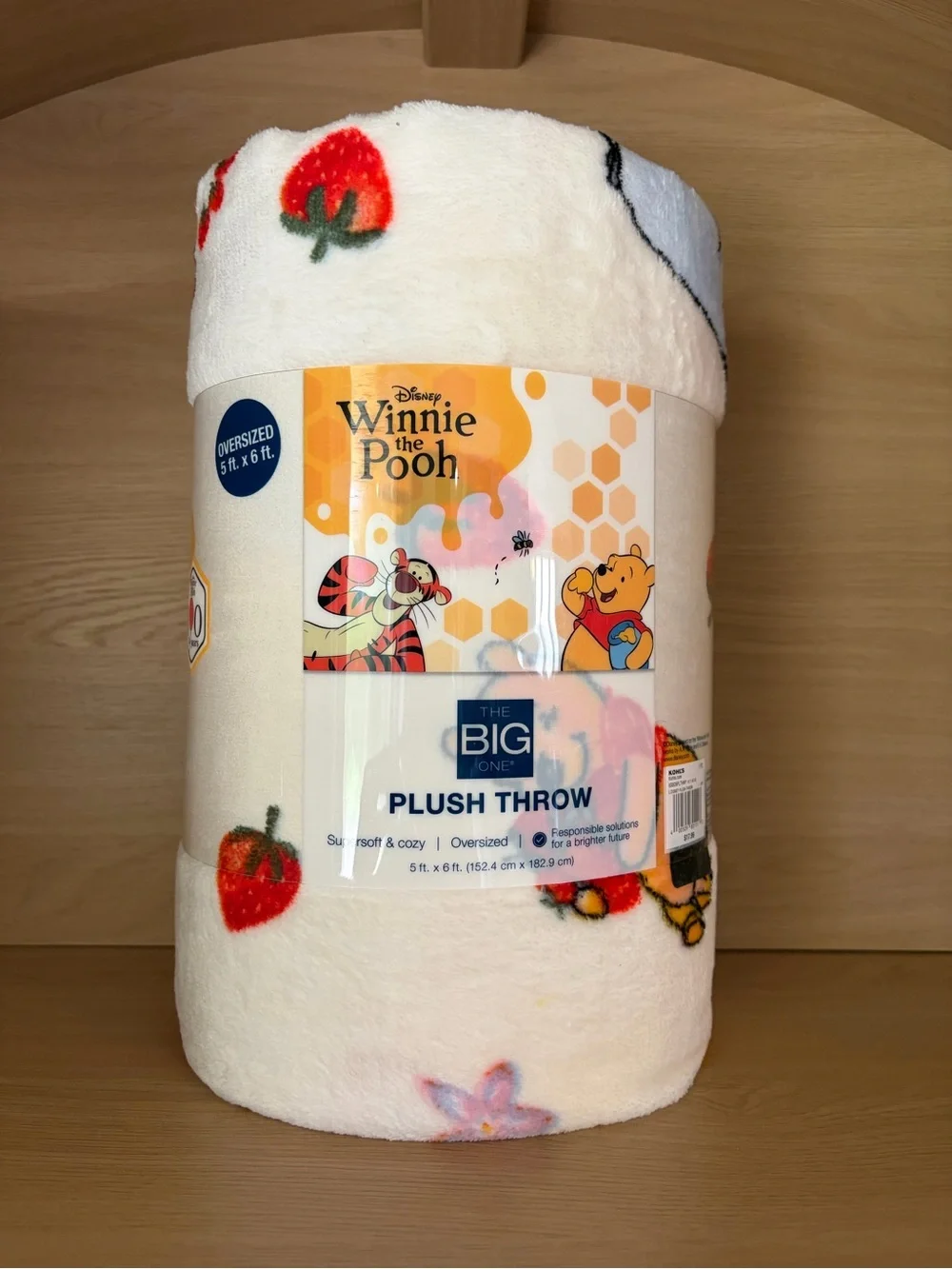 ✨$15✨NWT•Disney Winnie the Pooh Supersoft Oversized Plush Throw Blanket | 5’x6’
